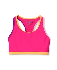 Lands' End Girls Chlorine Resistant Contrast Racer Back Bikini Top