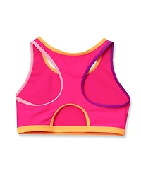 Lands' End Girls Chlorine Resistant Contrast Racer Back Bikini Top