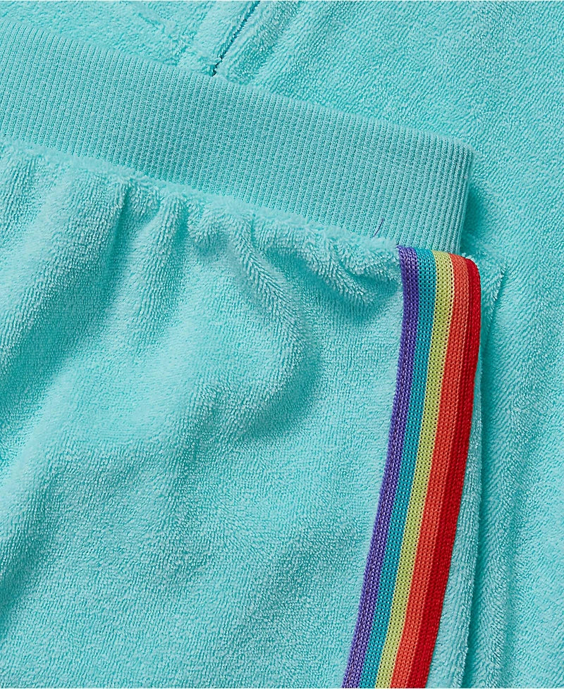 Lands' End Girls Terry Zip Front Top and Shorts Cover Up Set