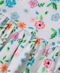 Lands' End Girls Short Sleeve Gathered Waist Jersey Dress