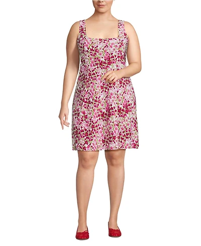 Lands' End Plus Silky Knit Mini Shift Dress