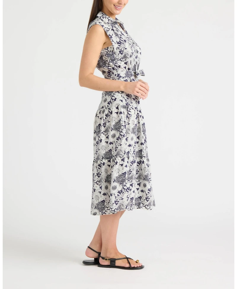 Ellen Tracy Women's Cap Sleeve Tiered Dress