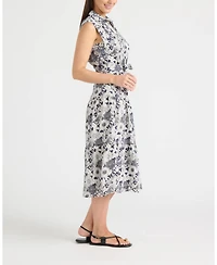 Ellen Tracy Women's Cap Sleeve Tiered Dress