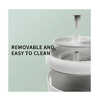 Zeus and Ruta 2500ML Usb Pet Water Fountain Round Automatic Cat Dispenser With Circulating Pump Ultra Quiet For Cats and Dogs