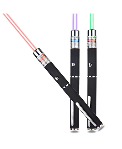 Zeus and Ruta 3 Pack Laser Pointer Pen For Cats With Green Blue Red Light Visible Beam Interactive Pet Toy Gift