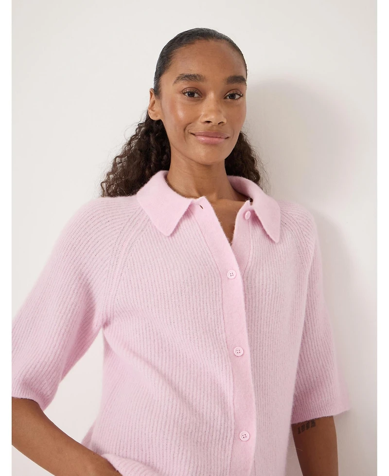 Hush Women's Jinny Wool Blend Short Sleeve Cardigan