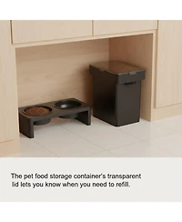 Aronkl Airtight Pet Food Storage Container Transparent Lid Handle 15Lbs 32Gallon 12Quart