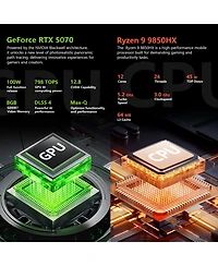 Thunderobot Radiant S 16 Traditional Laptop Amd Ryzen 9 ,16GB Ram Nvidia GeForce Rtx 512GB Ssd Storage Windows 11 Home 300Hz