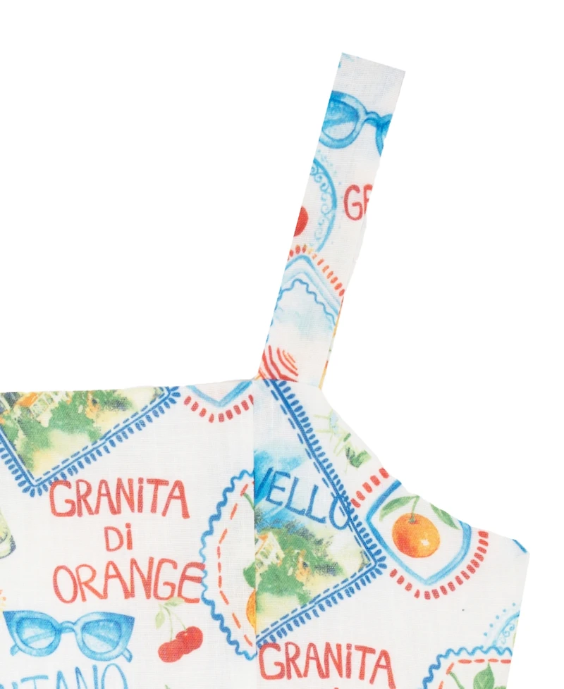 Rare Editions Girls' 7-16 Postcard Sleeveless Dress