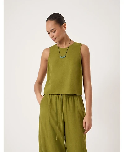 Hush Women's Vera Linen Blend Shell Top