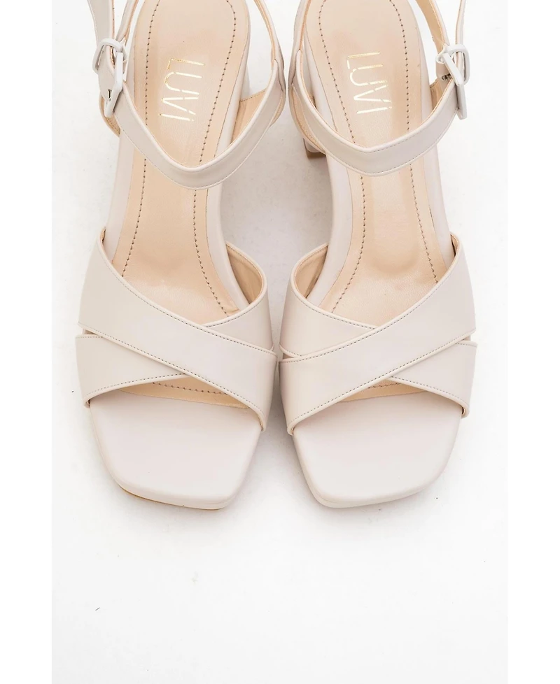 Prologue Shoes Women's Lisbon Platform Block Heel Sandal