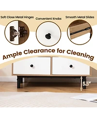 Gouun Mid-Century Modern Buffet Sideboard with 4 Drawers