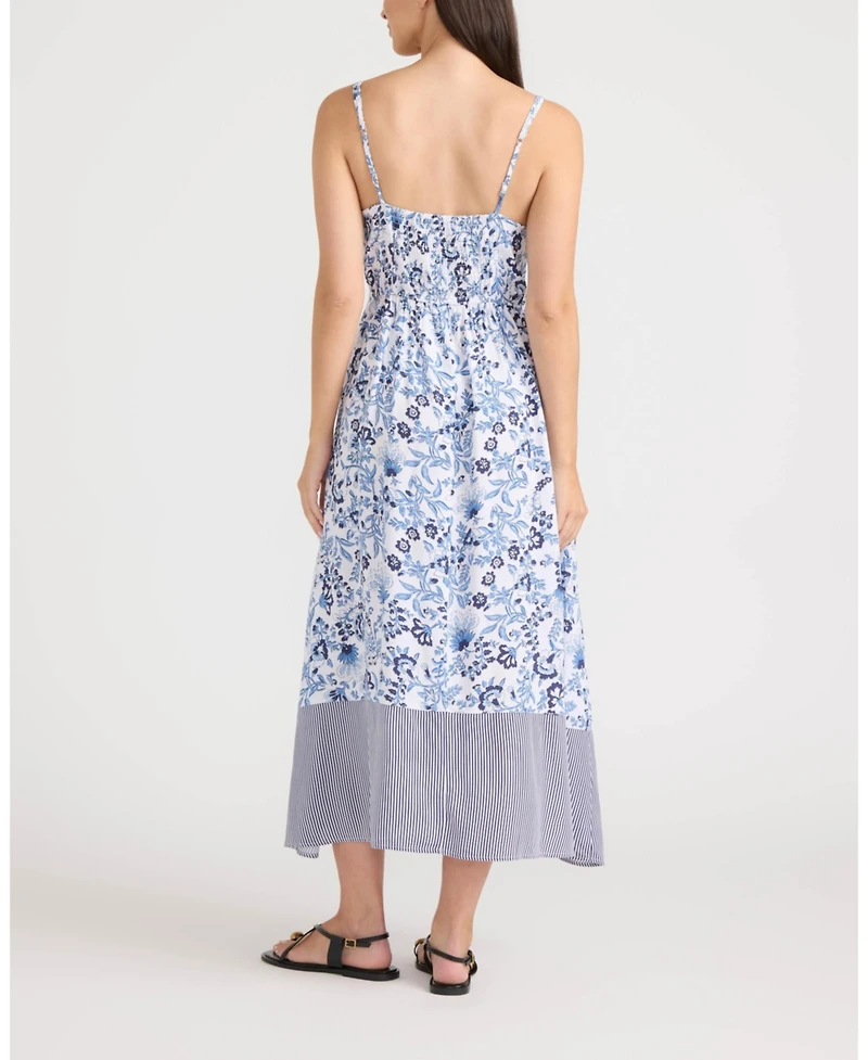 Ellen Tracy Women's Sleeveless V-Neck Plunge Maxi Dress