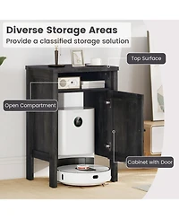 Gouun Robot Vacuum Storage Cabinet with Reversible Door