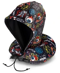 Von Dutch Jax Hooded Memory Foam 11" Travel Neck Pillow