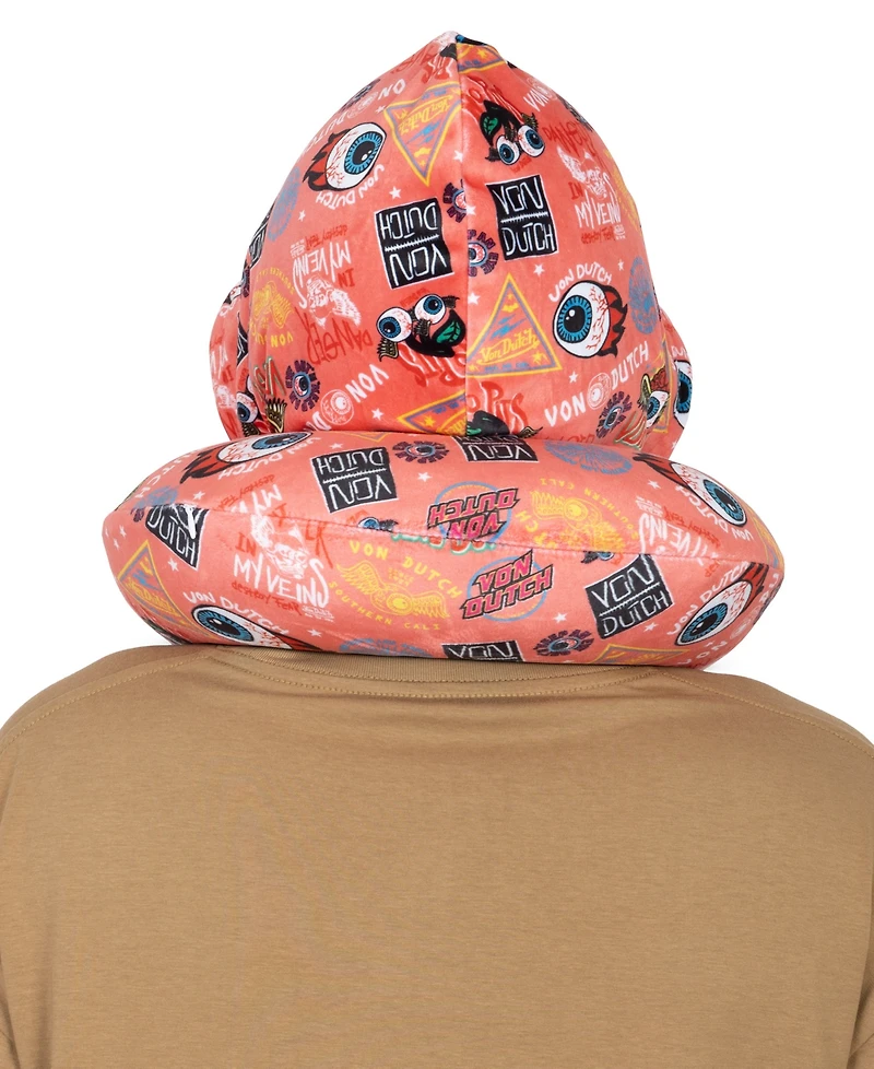Von Dutch Jax Hooded Memory Foam 11" Travel Neck Pillow