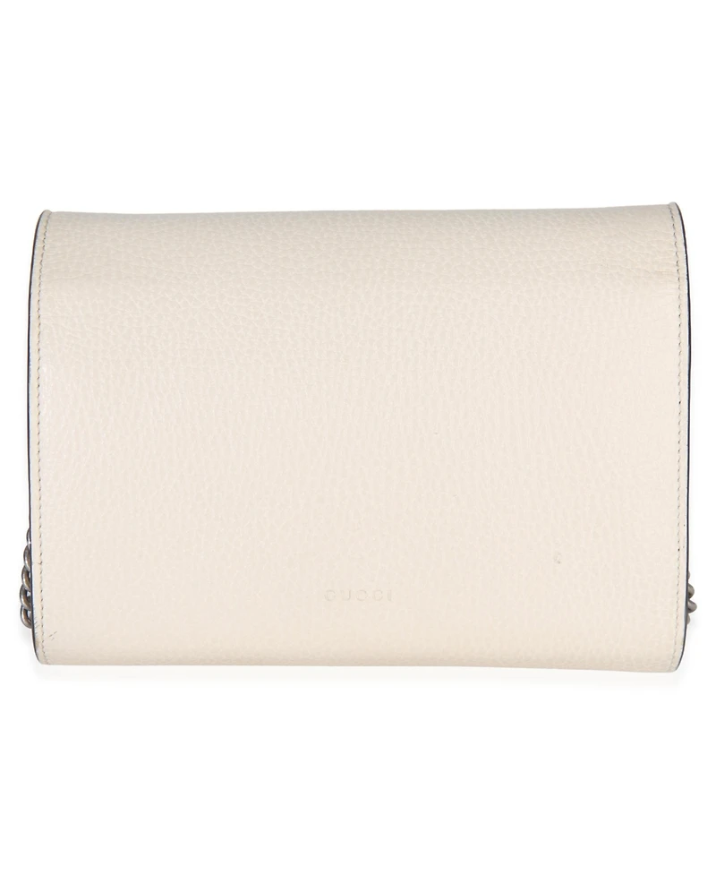 Pre-Owned Gucci Mystic White Dollar Calfskin Mini Dionysus Chain Wallet