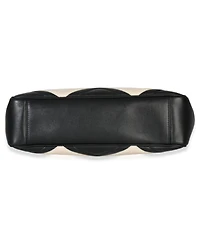 Pre-Owned Gucci Black White Matelasse Medium Gg Marmont Chain Tote