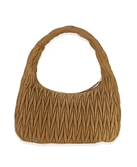 Pre-Owned Miu Miu Brown Suede Matelasse Wander Hobo