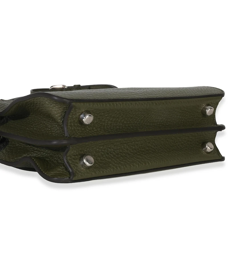 Pre-Owned Fendi Olive Calfskin Leather Mini Peekaboo ISeeU Bag