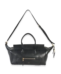 Pre-Owned Celine Black Supple Shiny Lambskin Medium New Luggage