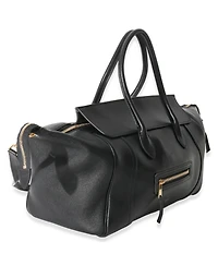 Pre-Owned Celine Black Supple Shiny Lambskin Medium New Luggage