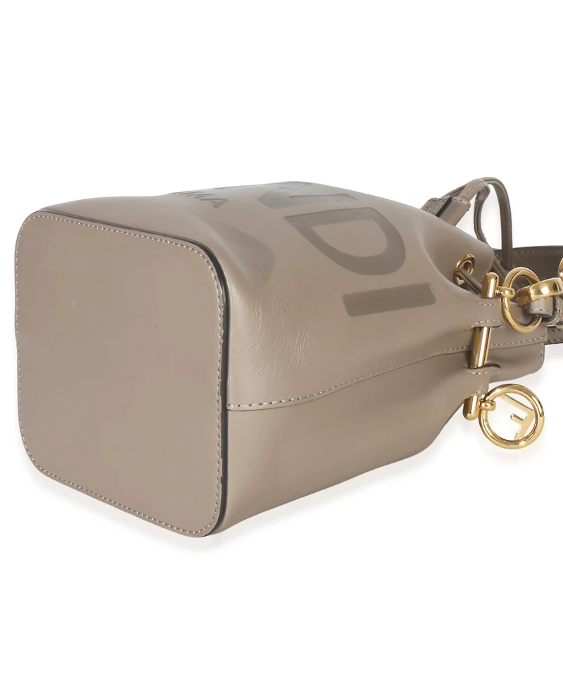 Pre-Owned Fendi Tortora Vitello Cruise F is Fendi Mini Mon Tresor Bucket Bag