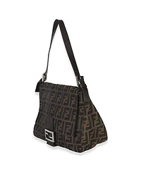 Pre-Owned Fendi Brown Zucca Canvas Mama Baguette Bag