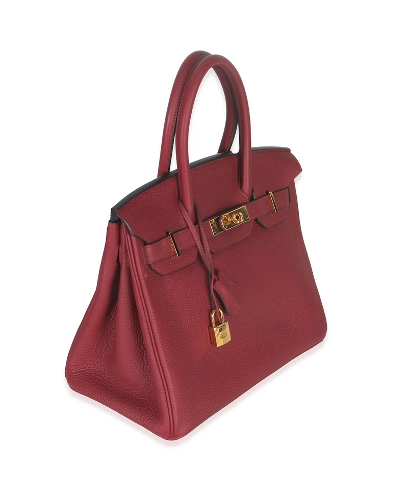 Pre-Owned HERMES Rouge Grenat Togo Birkin 30 Ghw