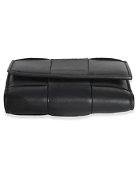 Pre-Owned Bottega Veneta Black Cassette Intrecciato Small Trifold Wallet