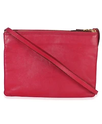Pre-Owned Celine Fuschia Lambskin Large Trio Crossbody