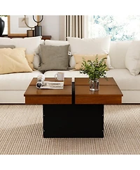 Slickblue Square Center Table, Mid Century Modern Coffee Table