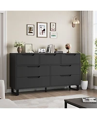 gaomon Dresser for Bedroom, Freestanding Horizontal Drawer with Storage, Wooden Closet Chest Storage for Living Room, Hallway