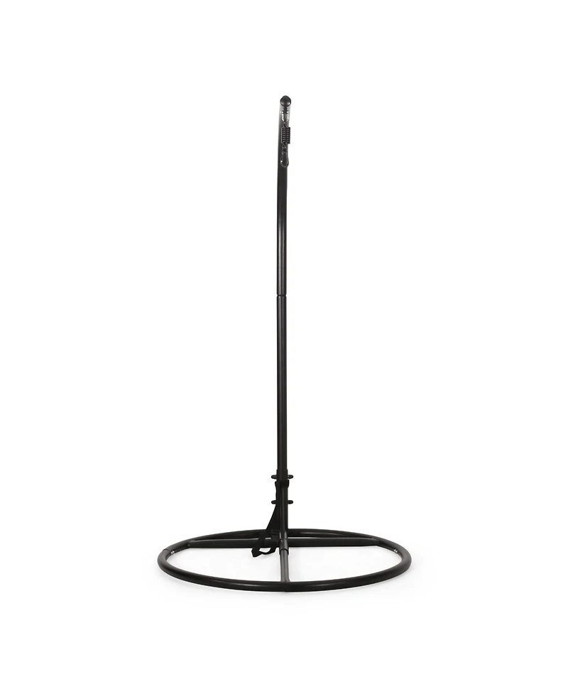 Flynama Iron Hanging Chair Bottom Stand with Safety Belt Indoor Outdoor Use