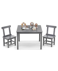 Sugift Wooden Kids Table and Chairs Set with Anti Slip Foot Pads
