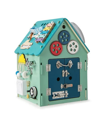 Slickblue Montessori Playhouse for Kids with Sensory Games and Storage