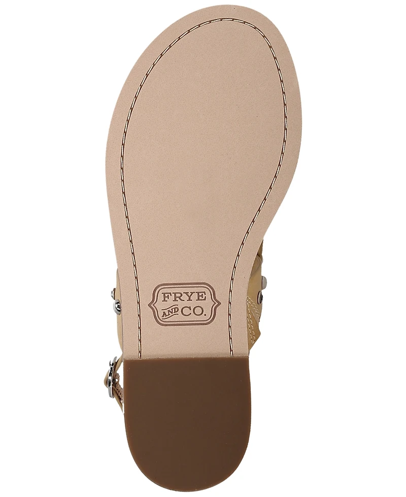 Frye and Co. Women's Bucky Studded Thong Round Toe Sandals