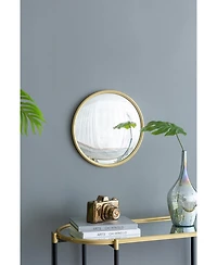 Busdays D15" Gold Round Mirror, Circle Mirror with Iron Frame for Living Room Bedroom Vanity Entryway Hallway
