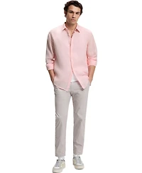 Boss By Hugo Men's Linen Regular-Fit Dress Shirt