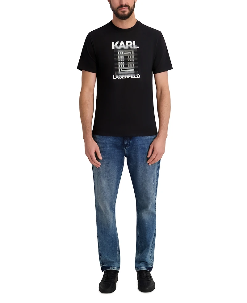 Karl Lagerfeld Paris Men's Crewneck Short-Sleeve T-Shirt