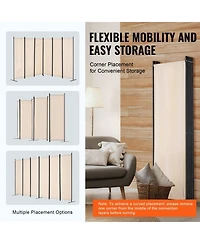 Sugift Room Divider, 6 Panel Folding Privacy Screen for Room Separation