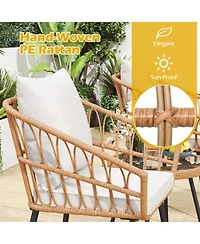 Sugift 3 Piece Patio Bistro Set with Heavy Duty Metal Frame