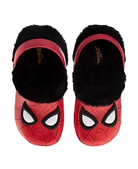 Spider-Man Toddler Marvel Avengers Spiderman Clogs Fuzzy, FleeceLined, and Warm Garden Shoes