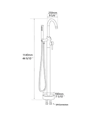 Busdays Freestanding Bathtub Faucet with Hand Shower