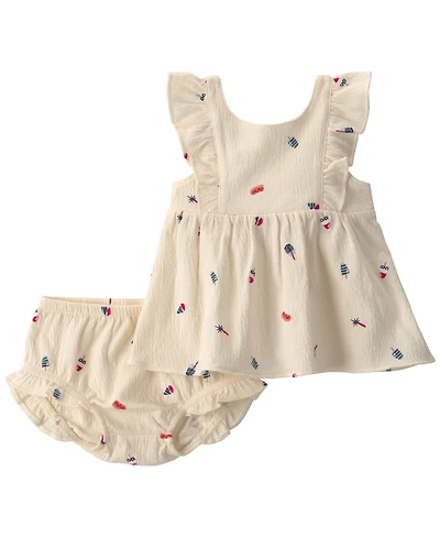 Carter's Baby Girls' Fourth of July Top and Shorts, 2-Piece Set