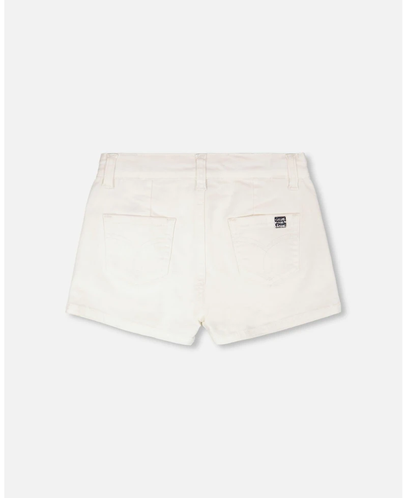 Deux par Deux Little Girls Stretch Twill Skort