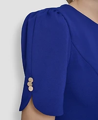 Dkny Women's Short-Sleeve Jewel Neck Dress