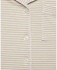 Motette Women's Oatmeal Stripe Bamboo Sleepshirt