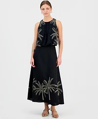 I.n.c. International Concepts Petite Cotton Embroidered Cinched Tank Top, Macy's Exclusive