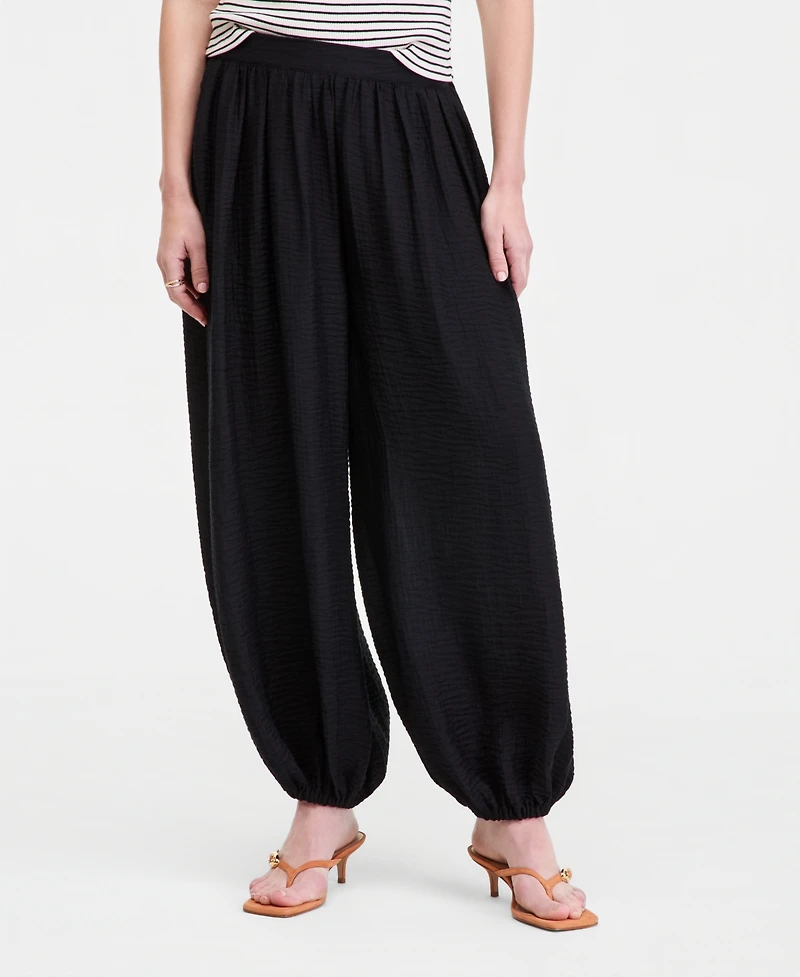 On 34th Women's High Rise Pull Gauze Balloon Pants, Macy's Exclusive